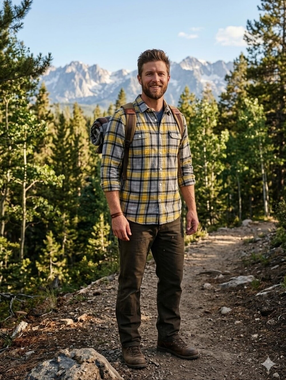 Burton Men's Plaid Flannel Button-Up Shirt